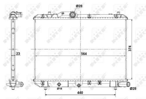 NRF Radiator, engine cooling (56101)
