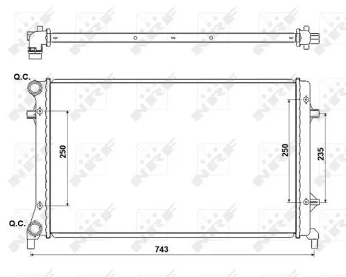 NRF Radiator, engine cooling (53405A)