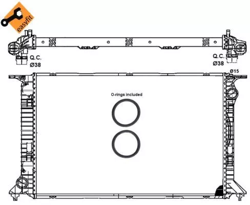 NRF Radiator, engine cooling (53064)