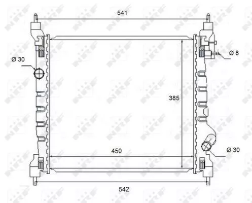 NRF Radiator, engine cooling (58454)