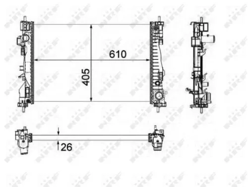 NRF Radiator, engine cooling (58492)