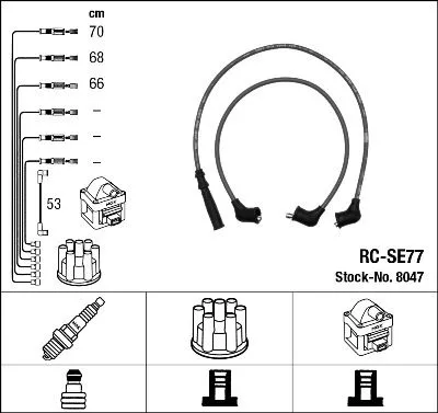 NGK Ignition Cable Kit (8047)