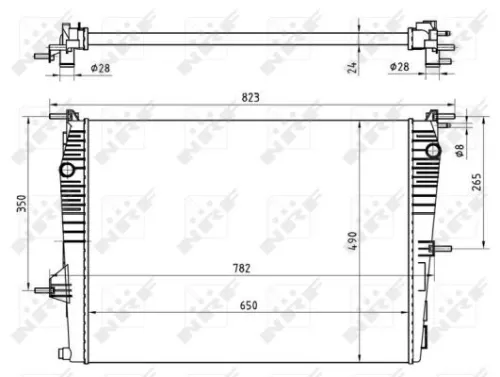 NRF Radiator, engine cooling (53965)