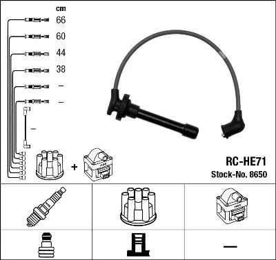 NGK Ignition Cable Kit (8650)