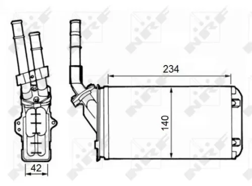 NRF Heat Exchanger, interior heating (58643)