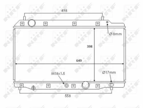 NRF Radiator, engine cooling (58383)