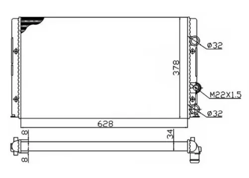 NRF Radiator, engine cooling (50457A)