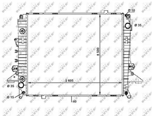 NRF Radiator, engine cooling (58463)