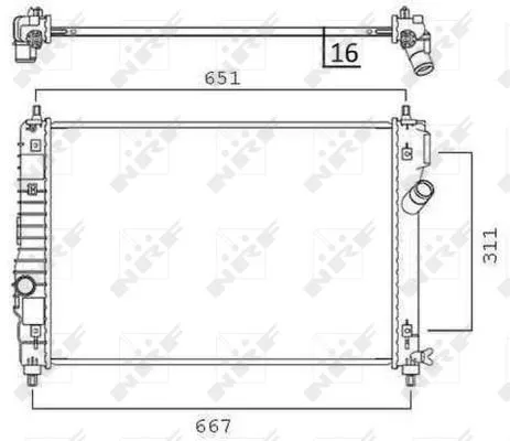NRF Radiator, engine cooling (58505)