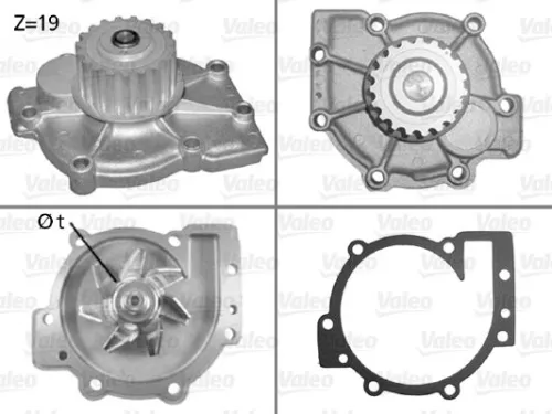 VALEO Water Pump, engine cooling (506325)