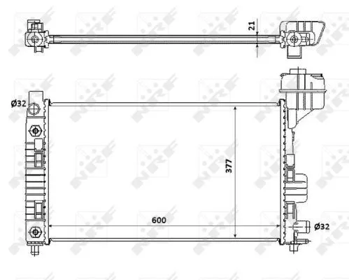 NRF Radiator, engine cooling (54718)