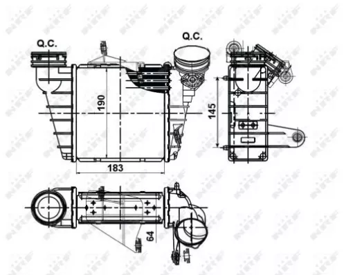 NRF Charge Air Cooler (30476)