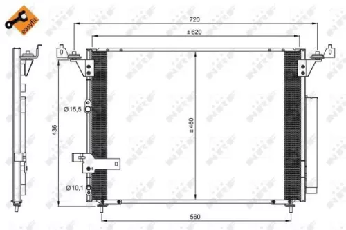NRF Condenser, air conditioning (350076)