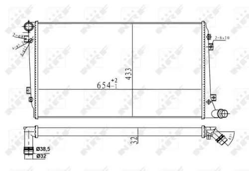NRF Radiator, engine cooling (53814A)