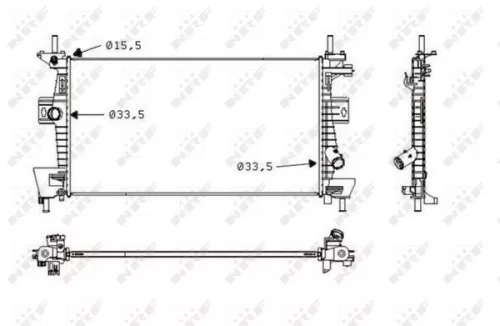 NRF Radiator, engine cooling (58487)