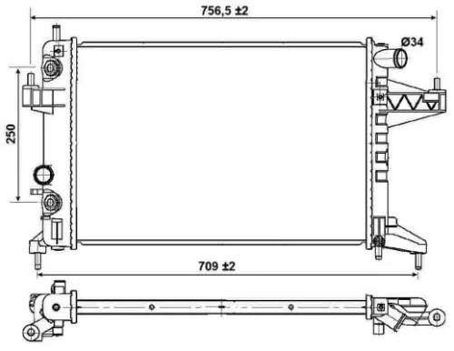 NRF Radiator, engine cooling (53035)
