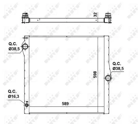NRF Radiator, engine cooling (50139)