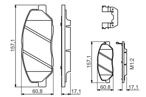 BOSCH Brake Pad Set, disc brake (0 986 494 631)