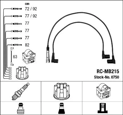 NGK Ignition Cable Kit (0750)