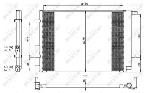 NRF Condenser, air conditioning (350095)