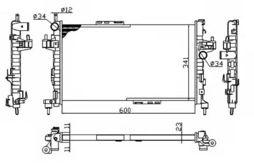 NRF Radiator, engine cooling (54753A)