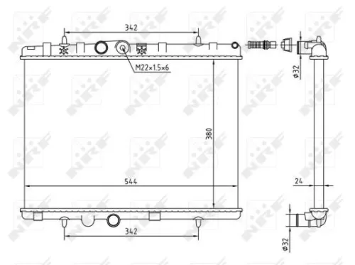 NRF Radiator, engine cooling (58226A)