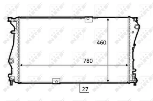 NRF Radiator, engine cooling (58498)