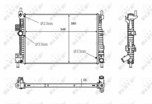 NRF Radiator, engine cooling (58289)