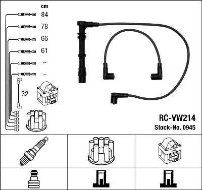 NGK Ignition Cable Kit (0945)