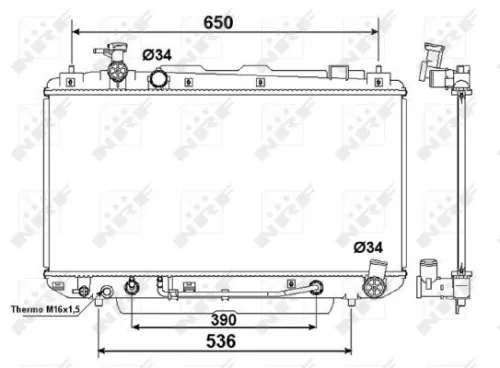 NRF Radiator, engine cooling (58415)