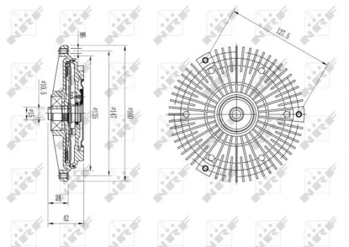 NRF Clutch, radiator fan (49627)