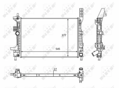 NRF Radiator, engine cooling (58284)