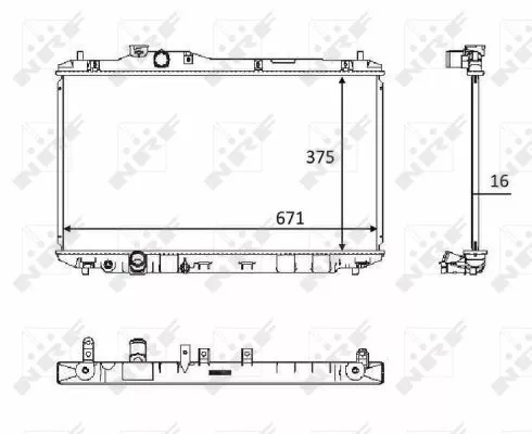 NRF Radiator, engine cooling (58537)