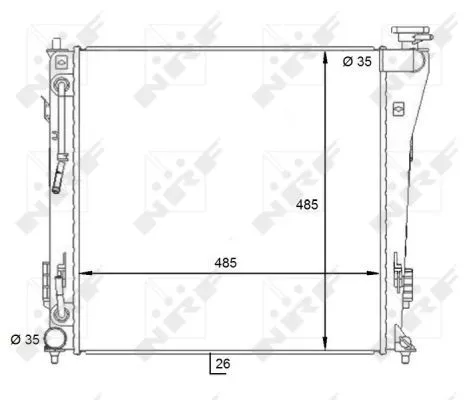 NRF Radiator, engine cooling (59087)