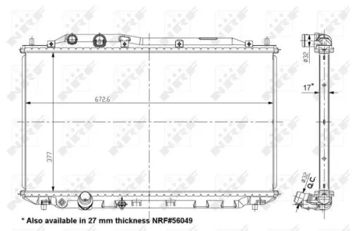 NRF Radiator, engine cooling (56050)