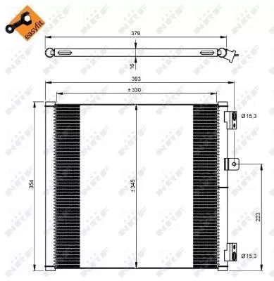 NRF Condenser, air conditioning (350204)