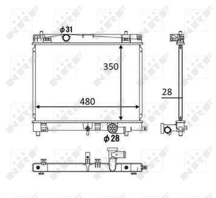 NRF Radiator, engine cooling (58501)