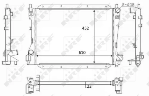 NRF Radiator, engine cooling (59050)