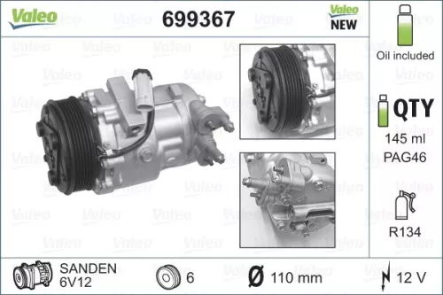 VALEO Compressor, air conditioning (699367)