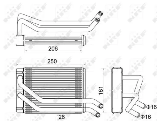 NRF Heat Exchanger, interior heating (54313)