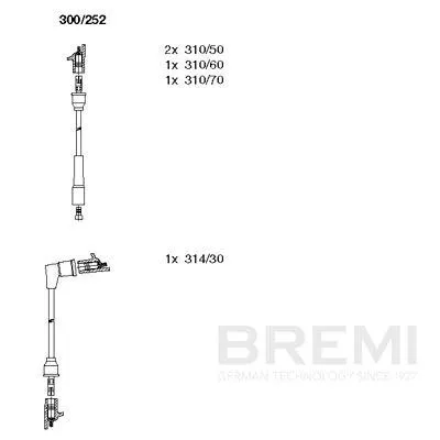 BREMI Ignition Cable Kit (300/252)