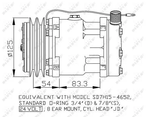 NRF Compressor, air conditioning (32873)