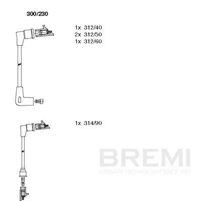 BREMI Ignition Cable Kit (300/230)