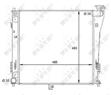 NRF Radiator, engine cooling (59086)