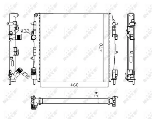 NRF Radiator, engine cooling (58317A)