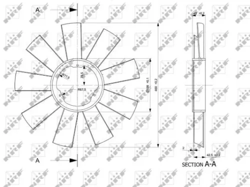 NRF Fan Wheel, engine cooling (49812)