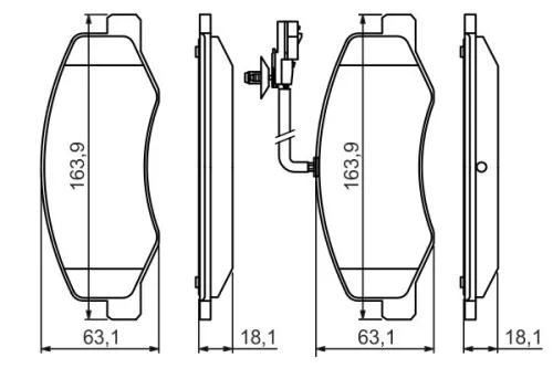 BOSCH Brake Pad Set, disc brake (0 986 494 499)