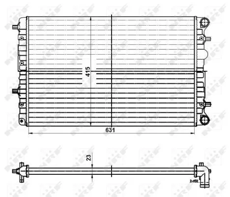 NRF Radiator, engine cooling (50141)
