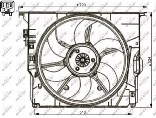 NRF Fan, engine cooling (47737)