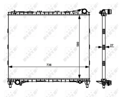 NRF Radiator, engine cooling (59174)